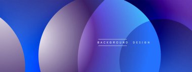 Soyut sıvı şekilleri örtüşür, parlak mor ve mavi renkler yaratır. Arkaplan ve sunumlar için modern tasarım ögesi.