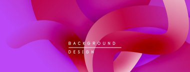 Soyut sıvı şekiller, canlı mor renkler, mor renkler. Modern tasarım ögesi, pürüzsüz gradyanlar dinamik görsel etki yaratır.