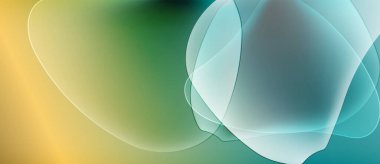 Soyut akışkan şekiller, yumuşak renkler karışımı. Sarı, yeşil, mavi renkler pürüzsüz renkler yaratır. Minimalist tasarım, zarif kompozisyon.