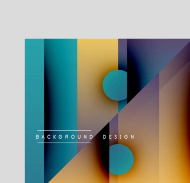 Soyut geometrik şekiller, canlı renkler, modern tasarım. Gradyan karışımları dinamik görsel efekt yaratır. Minimalist kompozisyon.