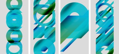 Soyut sanat eserleri mavi katmanlı, deniz mavisi şekilli. Geometrik desenler modern görsel etki yaratır. Minimalist tasarım, temiz çizgiler, havalı tonlar hakim.