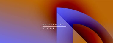 Soyut eğim arkaplanı. Mor, turuncu, kırmızı renkler düzgün bir şekilde harmanlanır. Metin, arkaplan dizaynının biçimli olduğunu okuyor. Modern görsel sunum.