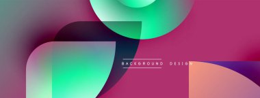 Soyut sıvı şekilleri örtüşür, canlı gradyanlar yaratır. Renkler harmanlanmış morumsu, turkuaz, siyahlaştırıcı modern tasarım ögesi.