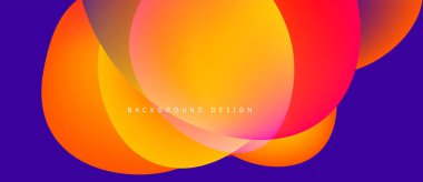 Soyut, enerjik şekiller çakışıyor. Renkler karışık, turuncu, kırmızı, mor. Metin arka plan tasarımı okur. Modern görsel kompozisyon.