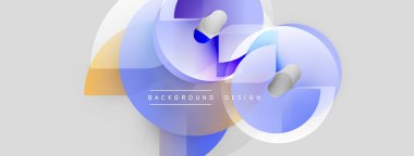 Soyut şekiller örtüşür, dinamik görsel etki yaratır. Yumuşak renkler harmanlanarak modern arkaplan tasarımı oluşturur. Minimalist stil.