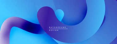 Soyut sıvı şekilleri, mavi mor gradyanlar. Modern tasarım, pürüzsüz kıvrımlar dinamik arkaplan yaratır. Minimalist estetik.