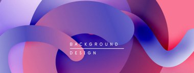 Soyut akışkan şekiller harmanlanır ve canlı gradyanlar oluşturur. Yumuşak kıvrımlar örtüşüyor, dinamik arkaplan tasarımı oluşturuyor. Renkler pürüzsüz kayar.