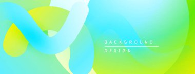 Soyut sıvı şekiller, canlı renklerin karışımı. Gradyan arka plan modern tasarım yaratır. Yumuşak kıvrımlar, dinamik bileşim.