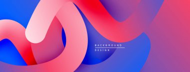Soyut sıvı şekiller, canlı renklerin karışımı. Modern tasarım, pürüzsüz eğimler dinamik kompozisyon yaratır. Projeler için arkaplan ögesi.