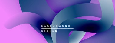 Soyut sıvı şekilleri mor, mavi renkleri harmanlıyor. Modern tasarım metin arkaplanı, tasarım içerir. Yumuşak gradyanlar dinamik görsel efekt yaratır.