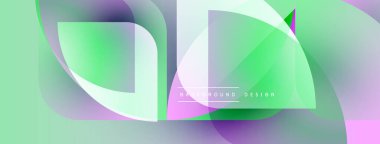 Soyut sıvı şekilleri örtüşür, canlı gradyanlar yaratır. Renkler harmanlanmış yeşil, mor, pembeleşen modern arka plan tasarımı. Yumuşak geçişler kompozisyona hakim..