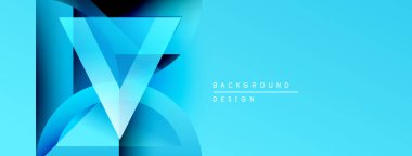 Soyut mavi tasarım katmanlı şekiller, X harfini oluşturur. Gradyan renkler modern görsel efekt yaratır. Pankartlar ve sunumlar için uygun arkaplan.