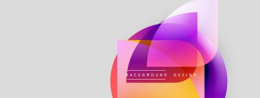 Soyut renkli şekiller örtüşür, dinamik görsel efekt yaratır. Gradyan renkler harmanlanarak modern arkaplan tasarımı oluşturur. Metin arkaplan tasarımı okur.