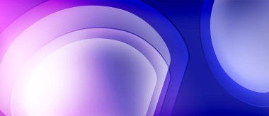 Soyut eğimler katmanlı daireler oluşturur. Mor, mavi renkler kompozisyona hakim. Yumuşak ışık, pürüzsüz geçişler görsel cazibeyi tanımlar.