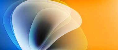 Soyut sıvı şekilleri mavi ve turuncu renkleri harmanlıyor. Pürüzsüz gradyanlar dinamik görsel akış yaratır. Hareketi ve enerjiyi akla getirir. Işık usulca yansıtır.