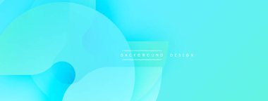Soyut sıvı şekiller, canlı turkuaz renkler, modern tasarım. Minimalist estetik, pürüzsüz gradyanlar dinamik bileşim oluşturur.