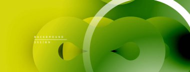 Soyut sıvı şekilleri, canlı yeşil gradyanlar. Modern tasarım öğesi, pürüzsüz geçişler, dinamik kompozisyon. Minimalist estetik.