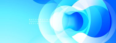 Soyut mavi daireler çakışıyor, dinamik görsel etki yaratıyor. Derinlik ve modern tasarım estetiğini gösteriyor..