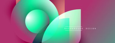 Soyut gradyanlar, akıcı şekiller, canlı renkler modern arka plan oluşturur. Pembe, turkuaz renkler kompozisyona hakim. Minimalist tasarım unsurları.