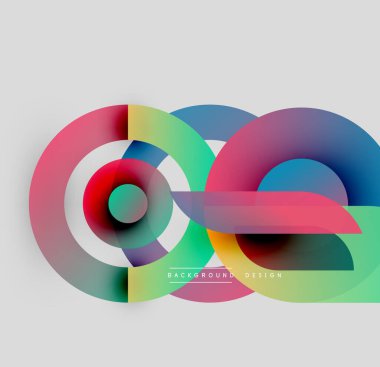Soyut renkli katmanlar dinamik dairesel tasarım yaratır. Canlı gradyanlar harmanlanarak modern görsel kompozisyon oluşturur. Düz geçişler, temiz estetik..
