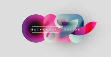 Soyut renkli girdaplar dinamik bir arkaplan oluşturur. Metin, arkaplan tasarımını şekiller içinde merkezlenmiş olarak okur. Minimalist, modern estetik.