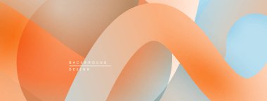 Soyut sıvı şekilleri, sıcak renkler baskın gelir. Yumuşak gradyanlar modern arkaplan tasarımı yaratır. Minimalist estetik, pürüzsüz geçişler görünür..