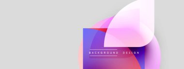 Soyut renkli şekiller örtüşüyor ve dinamik bir zemin oluşturuyor. Metin arka plan tasarımı okur. Minimalist tarz, modern estetik.