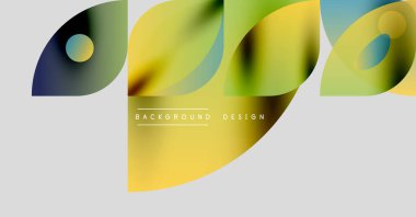 Soyut sıvı şekiller, canlı renkler, modern tasarım. Gradyan örtüler dinamik görsel efekt yaratır. Minimalist kompozisyon.