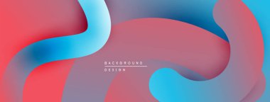 Soyut sıvı şekiller, canlı renklerin karışımı. Kırmızı, mavi renkler dinamik arka plan tasarımı yaratır. Yumuşak eğimler, modern estetik.