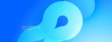 Soyut mavi katmanlar akışkan şekiller yaratır. Mezuniyet tonları, arka planlar için uygun modern görsel cazibe sunar. Minimalist tasarım.