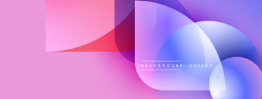 Soyut şekiller, canlı renkler, pembeler, maviler, morlar harmanlanır. Modern tasarım elementleri dinamik görsel deneyim yaratır.