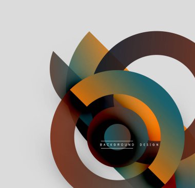 Soyut dairesel katmanlar dinamik görsel efekt yaratır. Gradyan renkler harmanlanarak modern arkaplan tasarımı oluşturur. Minimalist stil.