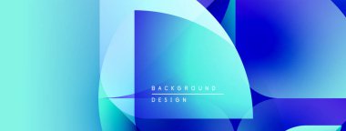 Soyut mavi gradyanlar çakışıyor, dinamik görsel etki yaratıyor. Modern tasarım elementleri teknoloji, yenilik, tazelik öneriyor.
