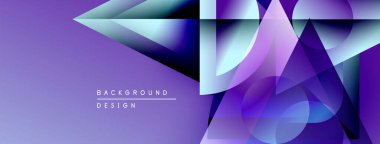 Soyut mor tasarım katmanlı şekiller, gradyanlar içerir. Modern estetik, arka planlar ve sunumlar için uygun. Mevcut en küçük metin.