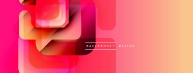 Soyut geometrik şekiller çakışıyor. Renkler kırmızıdan sarıya dönüşüyor. Arka planlar için modern tasarım ögesi.