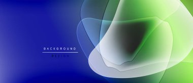 Soyut akışkan şekiller, mavi yeşil gradyan. Modern tasarım elementleri dinamik görsel efekt yaratır. Minimalist kompozisyon, pürüzsüz geçiş.