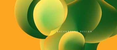 Soyut sıvı şekilleri örtüşür, parlak sarı ve yeşil renkler yaratır. Modern tasarım enerjiyi, hareketi, derinliği çağrıştırıyor. Arkaplan özellikleri metin.