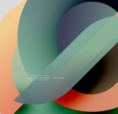 Soyut şekiller örtüşür, yumuşak renk değişimleri yaratır. Sessiz tonlu minimalist tasarım, modern estetik. Arkaplan ögeleri derinlik.