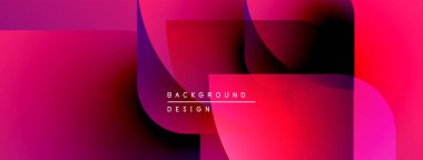 Soyut gradyanlar çakışıyor, dinamik görsel etki yaratıyor. Pembe, kırmızı renkler kompozisyona hakim. Metin arkaplan tasarımı okur.