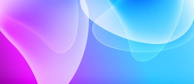 Soyut arkaplan akışkan şekiller, canlı mor maviler ile harmanlanmış. Yumuşak gradyanlar dinamik görsel efekt yaratır.