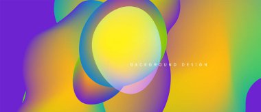 Enerjik sıvı şekiller harmanlanır ve dinamik renkli bir arkaplan yaratır. Gradyan renkleri, modern estetik sunan pürüzsüz bir geçiş..