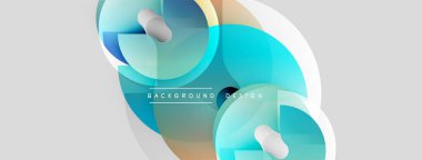 Soyut sıvı şekiller, açık mavi, turuncu renkler. Silindirik elementli minimalist tasarım. Modern arkaplan dokusu, temiz estetik.