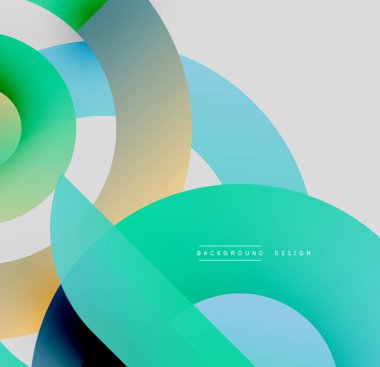 Soyut şekiller örtüşür, dinamik görsel etki yaratır. Gradyan renkler düzgün bir şekilde harmanlanarak modern estetik sunuyor. Minimalist tasarım.
