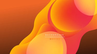 Soyut sıvı şekiller, canlı turuncu renkler, koyu arkaplan. Modern tasarım, pürüzsüz gradyanlar dinamik görsel etki yaratır.