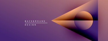 Soyut eğim arkaplanı. Mor renkler baskın, turuncu aksanlar geometrik şekiller oluşturuyor. Minimalist tasarım, mevcut temiz çizgiler.