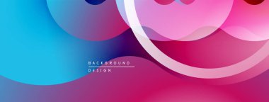 Soyut arkaplan özellikleri akan şekiller, canlı renkler. Gradyan geçişler dinamik görsel efekt yaratır. Modern tasarım elemanları.