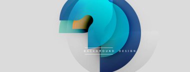 Soyut tasarım özellikleri üst üste biniyor, mavi renkler baskın. Metin arkaplan tasarımı mevcut olan minimalist stil. Temiz, modern estetik.