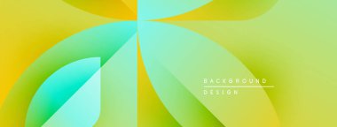 Soyut sıvı şekilleri örtüşür, parlak sarı ve yeşil renkler yaratır. Modern tasarım enerji, hareket, pozitiflik öneriyor. Basit metin arkaplan tasarımı okur.