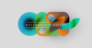 Soyut renkli şekiller örtüşüyor ve dinamik bir zemin oluşturuyor. Metin, kompozisyon içerisindeki arkaplan tasarımını okur. Minimalist stil.