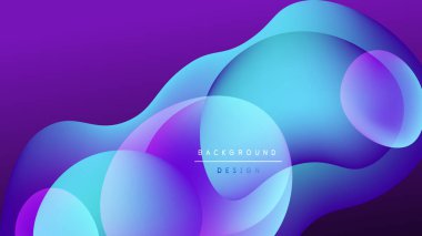 Soyut sıvı şekilleri, canlı maviler, siyah arka planda morluklar. Modern tasarım ögesi, pürüzsüz gradyanlar dinamik görsel efekt yaratır.